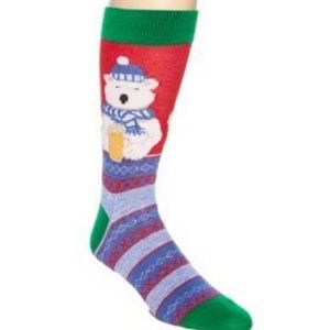 Legale Beer Drinking Polar Bear Men's 6-12  Socks